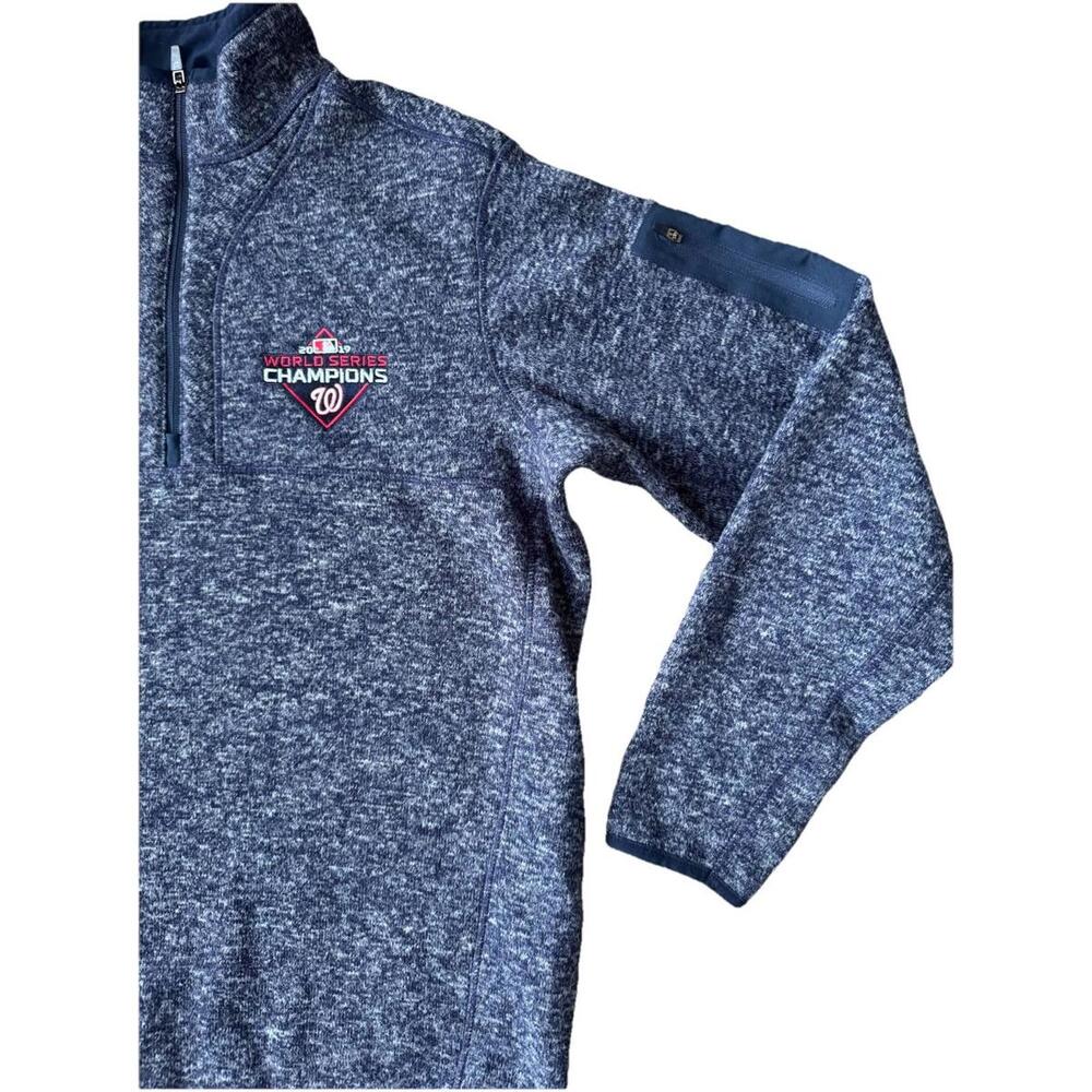 Washington Nationals World Series Antigua Men’s Large 1/4 Zip Pullover Fleece - Picture 4 of 9